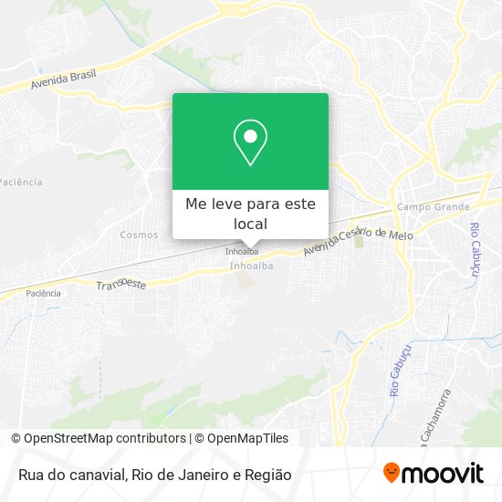 Rua do canavial mapa