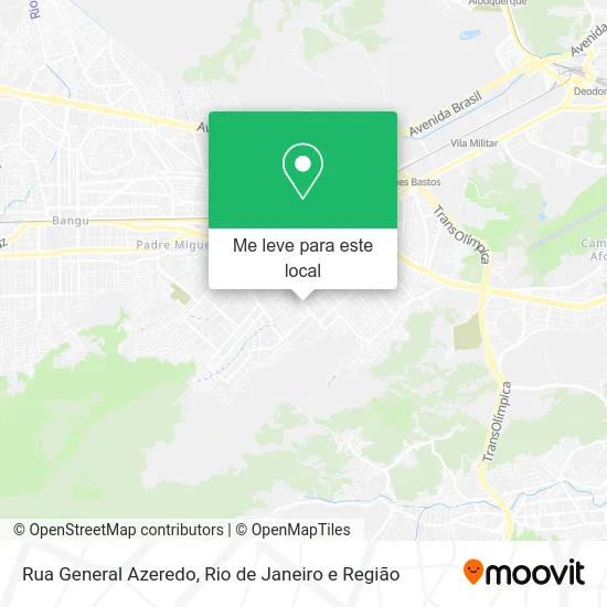 Rua General Azeredo mapa