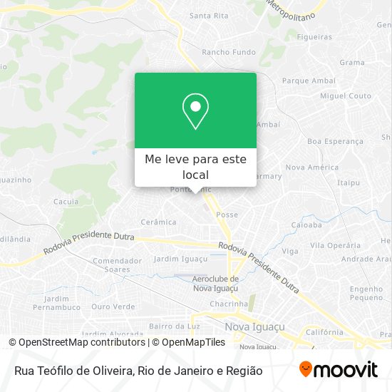 Rua Teófilo de Oliveira mapa