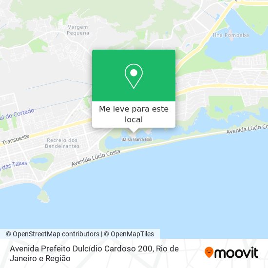 Avenida Prefeito Dulcídio Cardoso 200 mapa