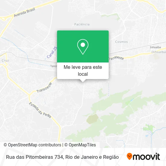 Rua das Pitombeiras 734 mapa
