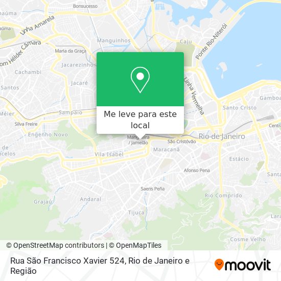 Rua São Francisco Xavier 524 mapa