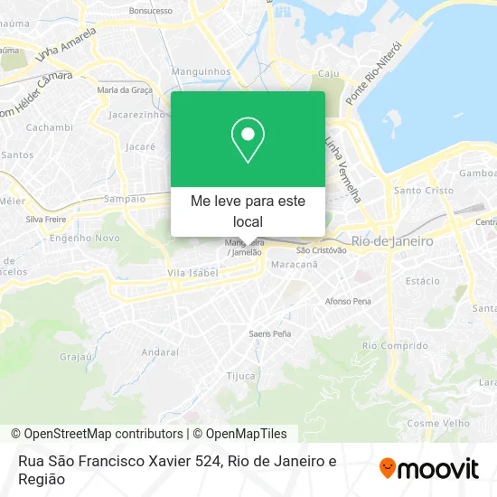 Rua São Francisco Xavier 524 mapa