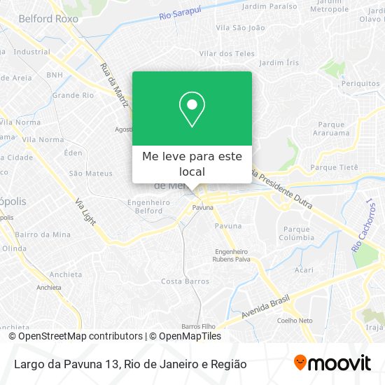 Largo da Pavuna 13 mapa