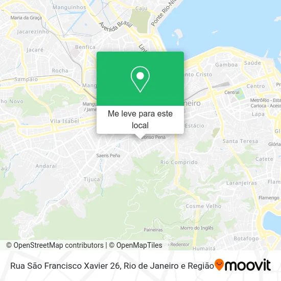 Rua São Francisco Xavier 26 mapa