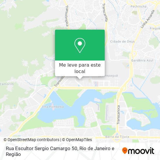 Rua Escultor Sergio Camargo 50 mapa