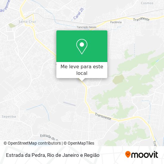 Estrada da Pedra mapa