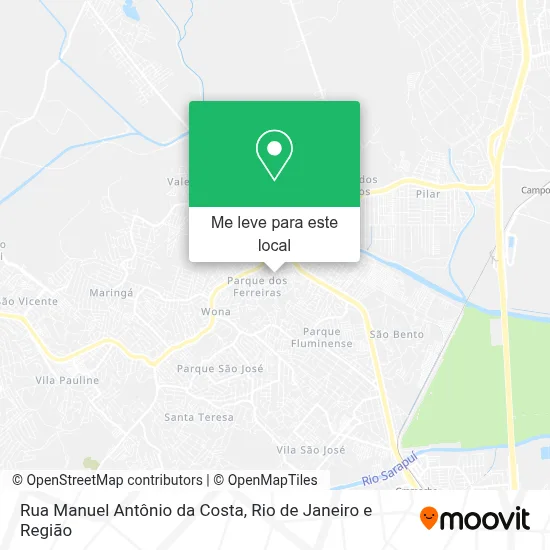Rua Manuel Antônio da Costa mapa