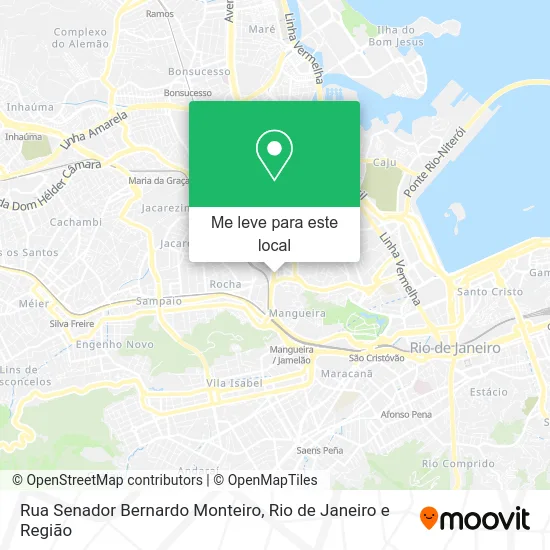 Rua Senador Bernardo Monteiro mapa
