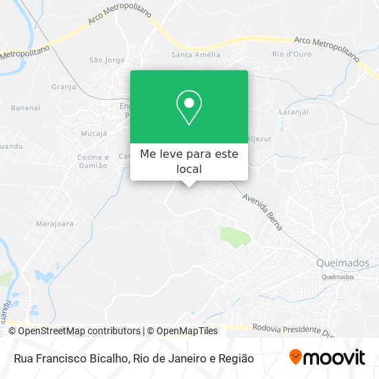Rua Francisco Bicalho mapa