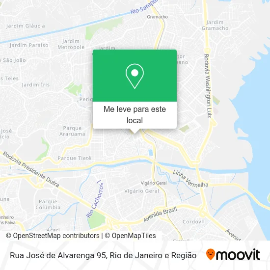 Rua José de Alvarenga 95 mapa