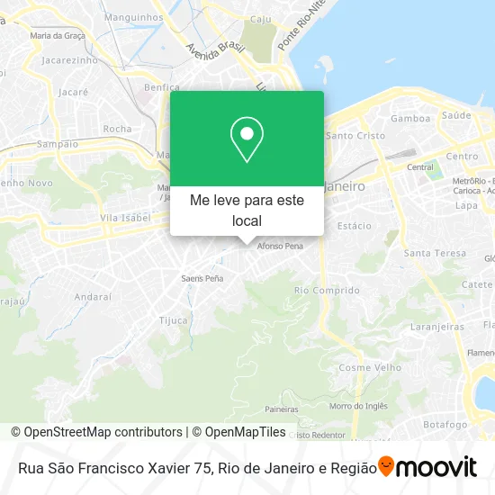 Rua São Francisco Xavier 75 mapa