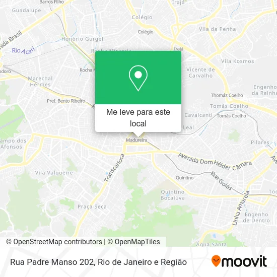 Rua Padre Manso 202 mapa