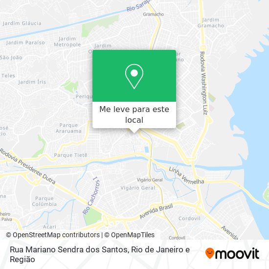 Rua Mariano Sendra dos Santos mapa