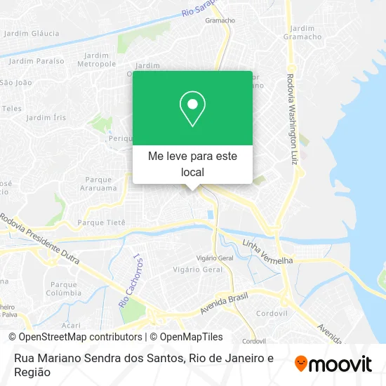 Rua Mariano Sendra dos Santos mapa