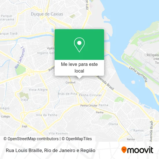 Rua Louis Braille mapa