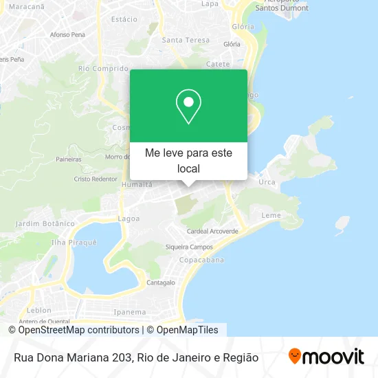 Rua Dona Mariana 203 mapa