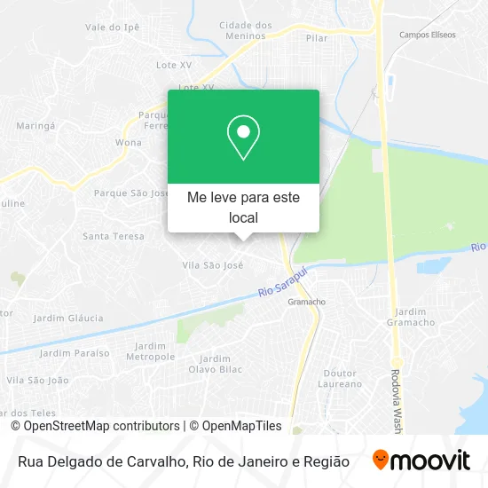 Rua Delgado de Carvalho mapa