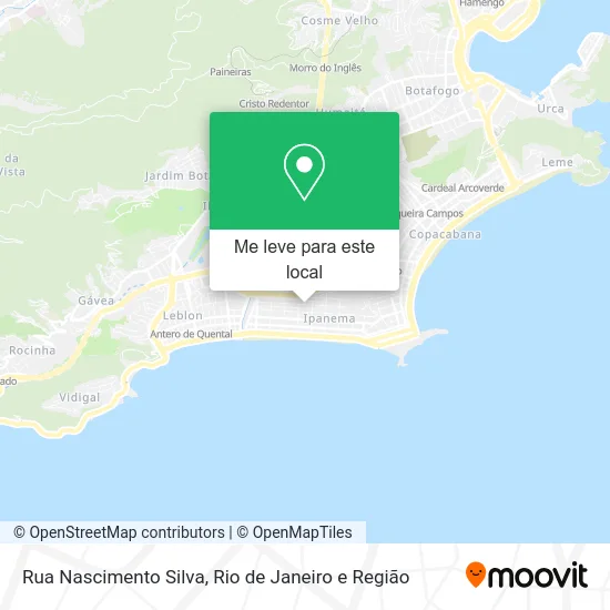 Rua Nascimento Silva mapa
