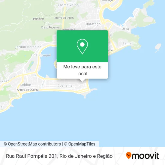Rua Raul Pompéia 201 mapa