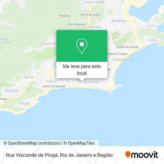 Rua Visconde de Pirajá mapa