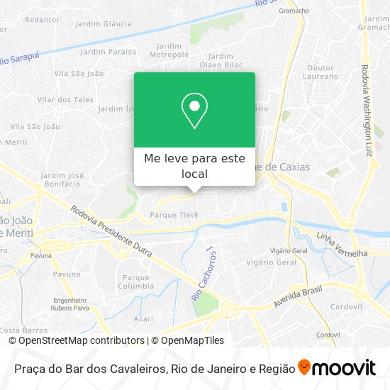 Praça do Bar dos Cavaleiros mapa