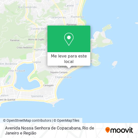 Avenida Nossa Senhora de Copacabana mapa