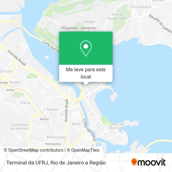 Terminal da UFRJ mapa