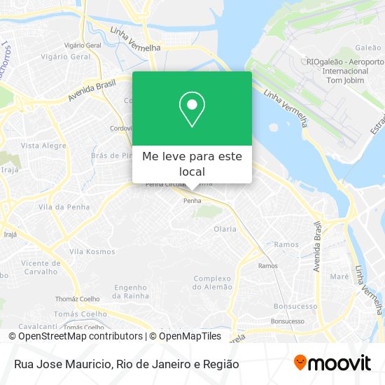 Rua Jose Mauricio mapa