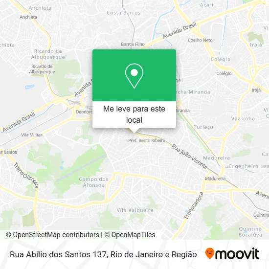Rua Abílio dos Santos 137 mapa