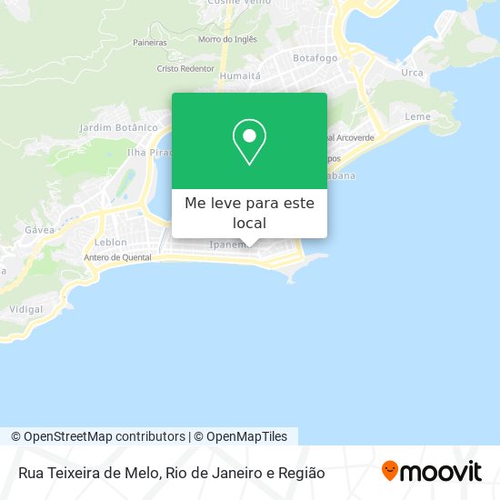 Rua Teixeira de Melo mapa