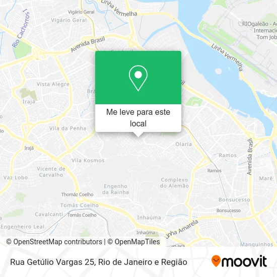 Rua Getúlio Vargas 25 mapa