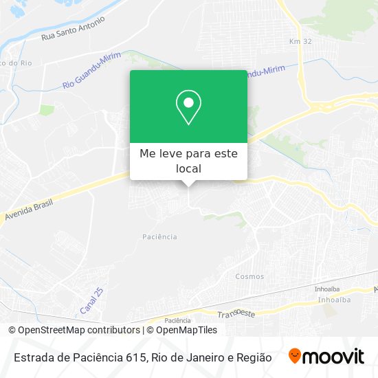 Estrada de Paciência 615 mapa