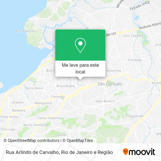 Rua Arlíndo de Carvalho mapa