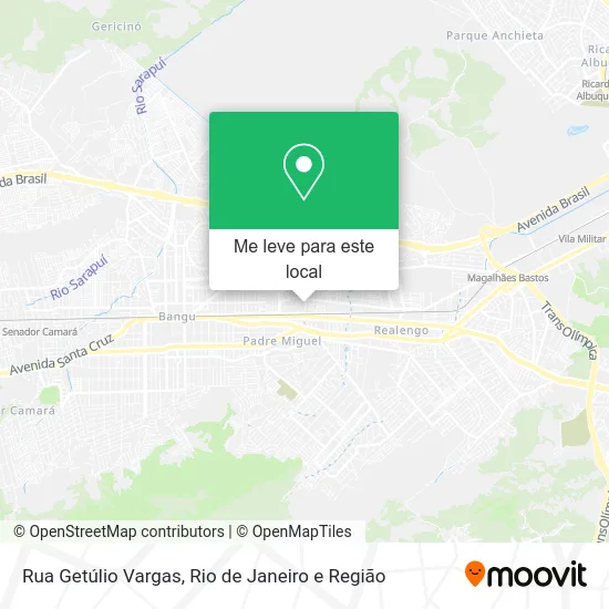 Rua Getúlio Vargas mapa