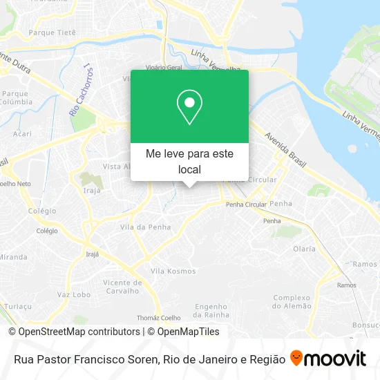 Rua Pastor Francisco Soren mapa