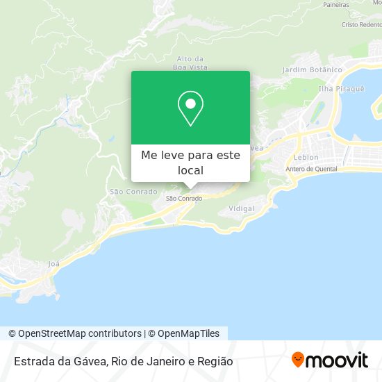 Estrada da Gávea mapa