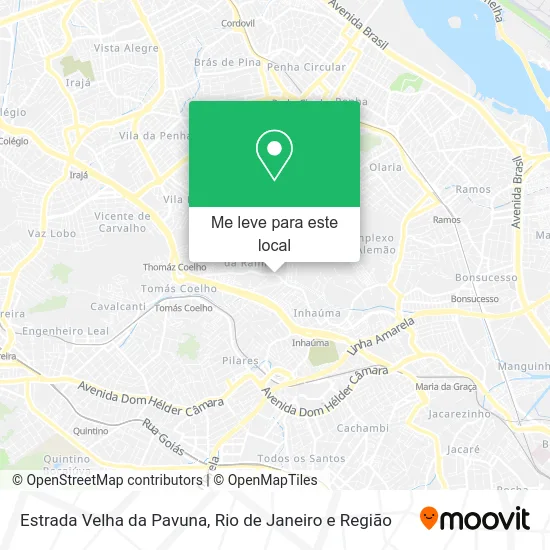 Estrada Velha da Pavuna mapa