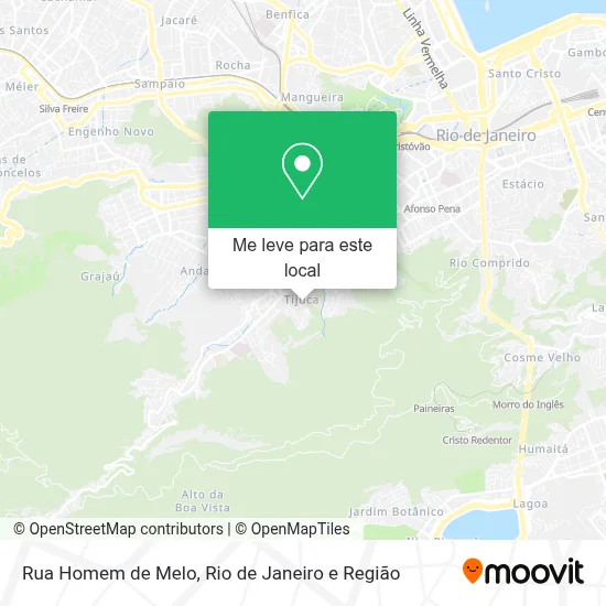 Rua Homem de Melo mapa