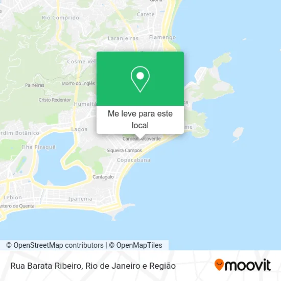 Rua Barata Ribeiro mapa