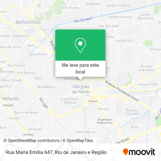 Rua Maria Emília 647 mapa