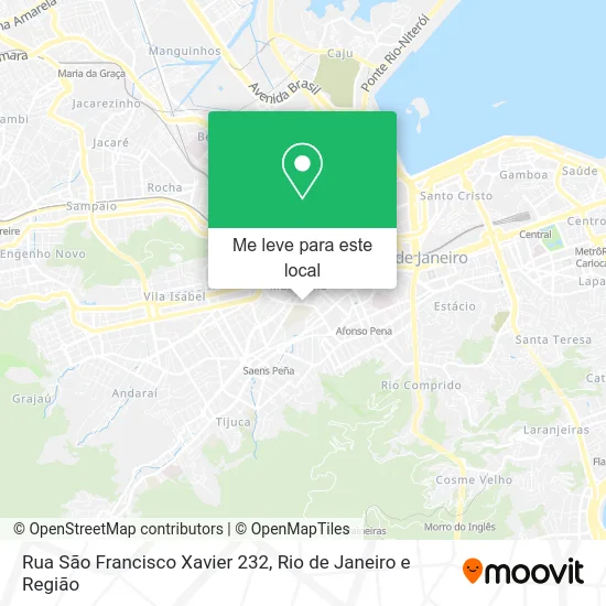 Rua São Francisco Xavier 232 mapa