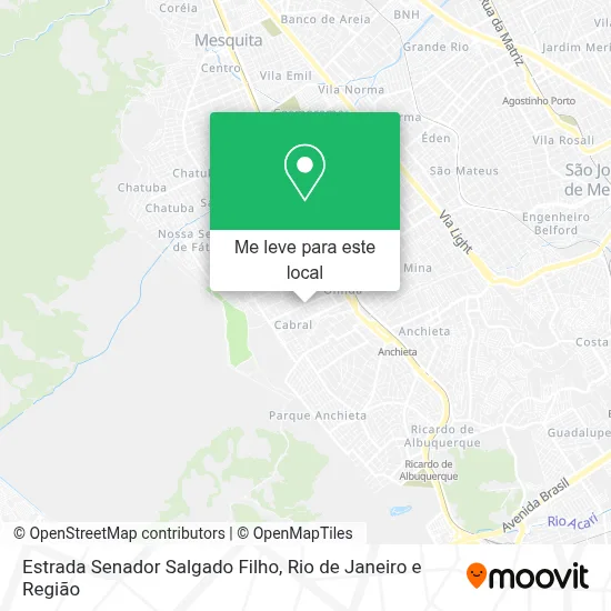 Estrada Senador Salgado Filho mapa