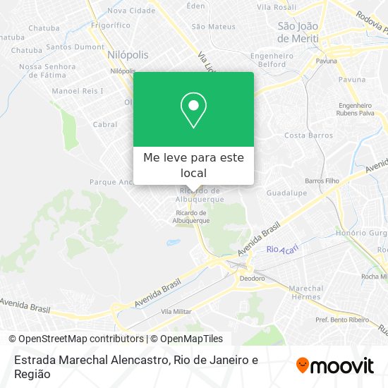Estrada Marechal Alencastro mapa