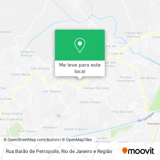 Rua Barão de Petropolis mapa