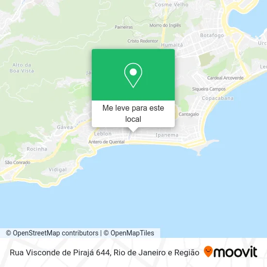 Rua Visconde de Pirajá 644 mapa