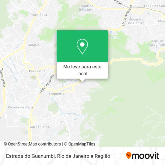 Estrada do Guanumbi mapa