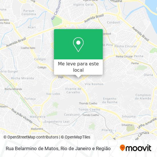 Rua Belarmino de Matos mapa