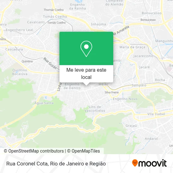 Rua Coronel Cota mapa