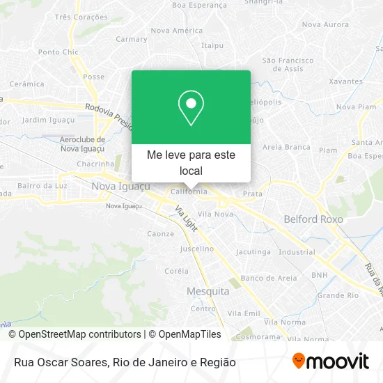 Rua Oscar Soares mapa